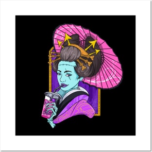 Geisha Girl Zombie Posters and Art